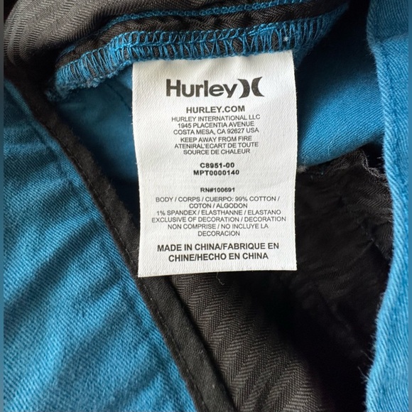Hurley) Men's Blue Pants - Picture 8 of 9